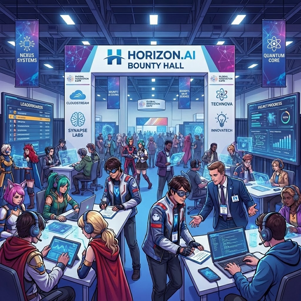 Attendees at a dynamic Horizon event